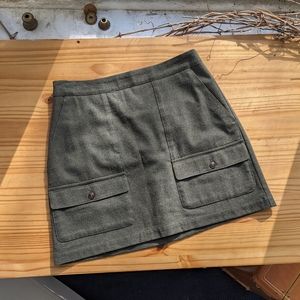 Madewell Wool-Blend Cargo Mini Skirt